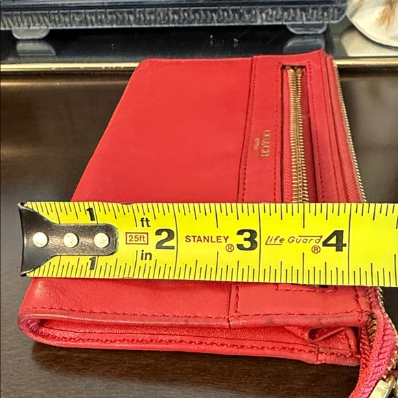 Coach Vintage orange Red smooth leather Wristlet - Picture 2 of 8